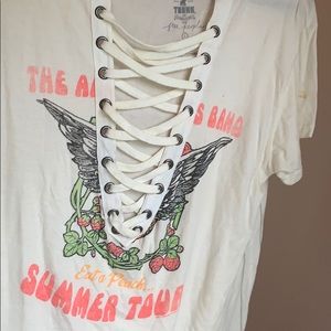 Free People Allman Brothers Band Lace Up Tee